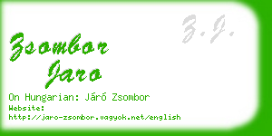 zsombor jaro business card